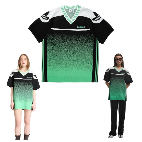 Adidas Originals Basketball Jersey Dress Black Green JJ3144 Women’s M Rare - Picture 3 of 15